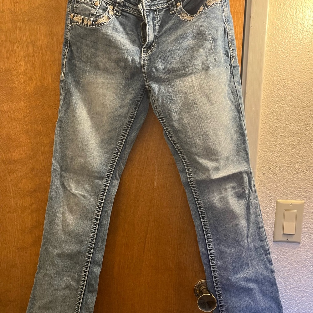 Grace in LA Blue Boot Cut Jeans Classic Style